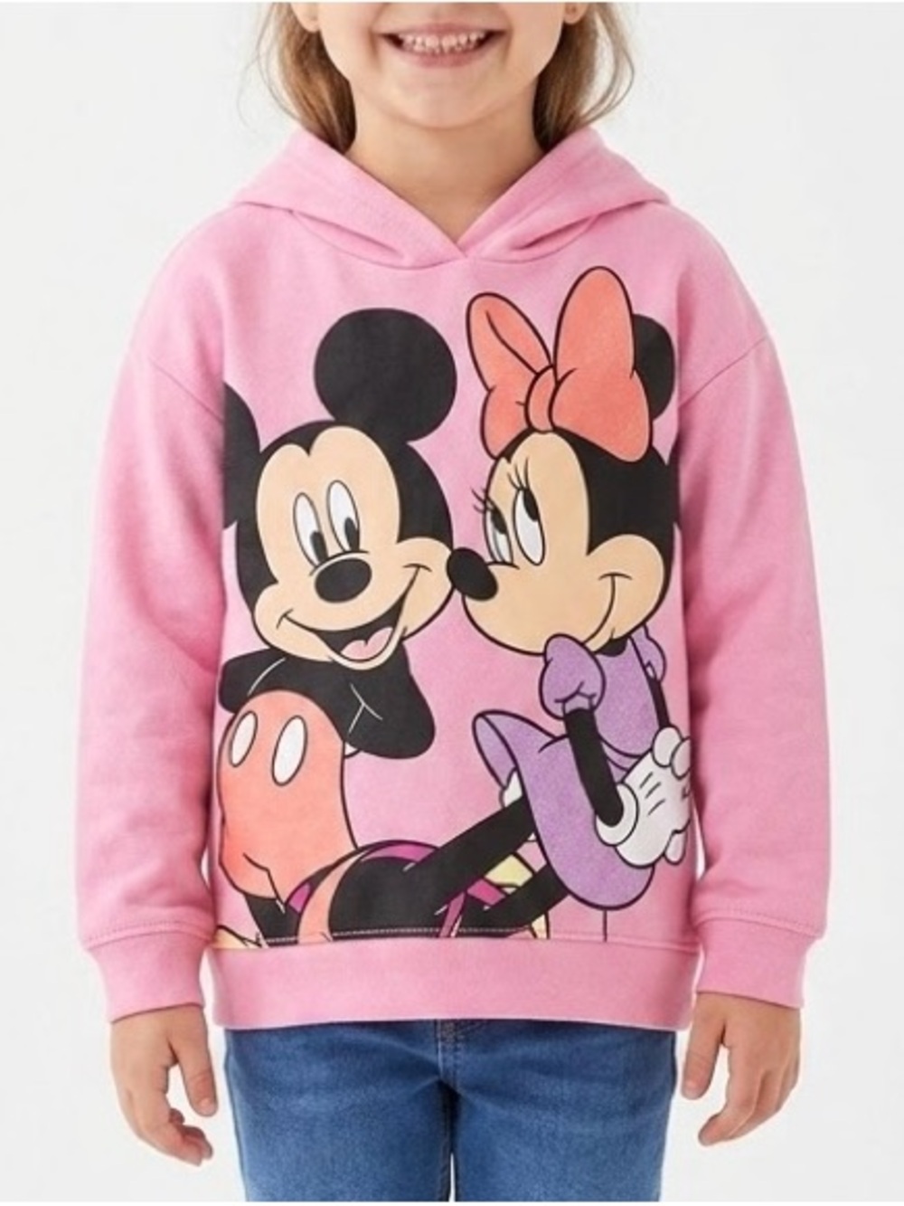 Disney Kids' Pink Mickey & Minnie Graphic Hoodie